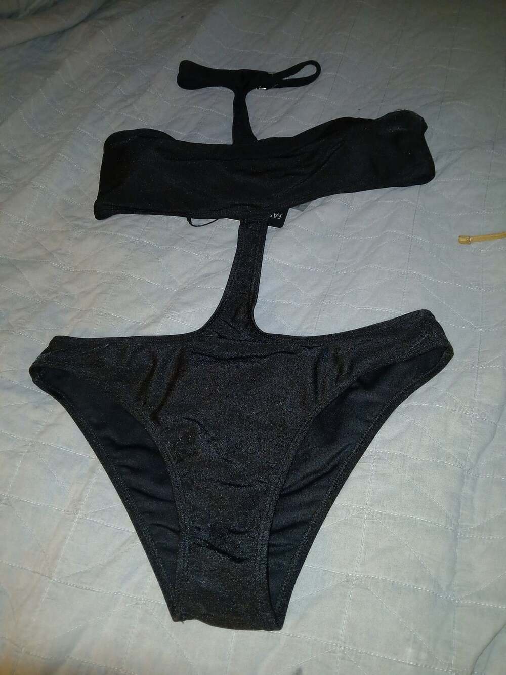Avon ,Black Cutout One-Piece Swimsuit